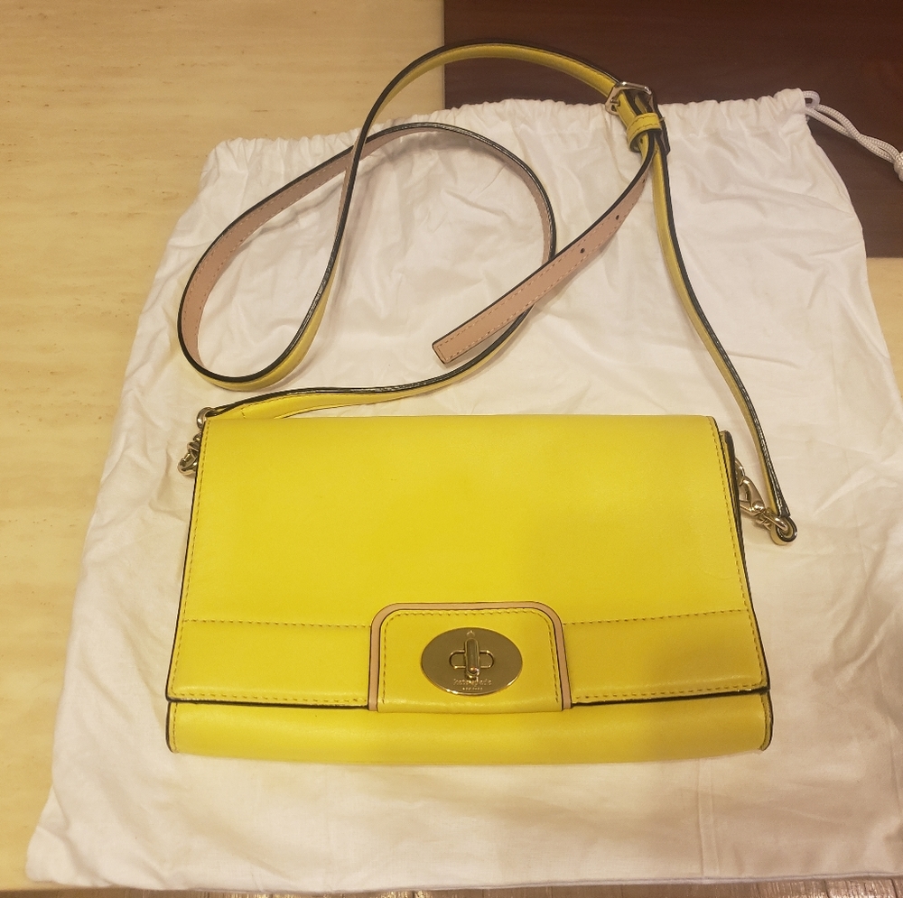 Kate spade lemon yellow crossbody